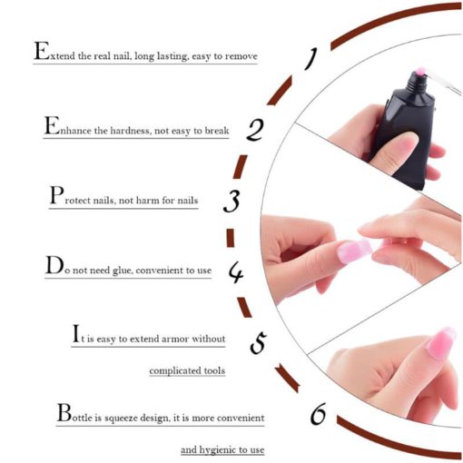 8 In 1 Never Fade Extension Nail Gel Kit - Image 5