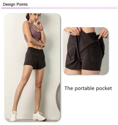 DOUBLE LAYERED YOGA SHORTS