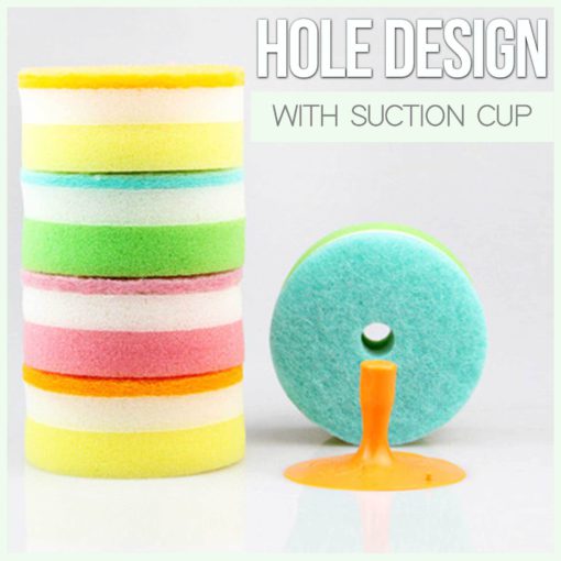 Double-Side Suction Cup Cleaning Sponges - Set For 5 - Image 8