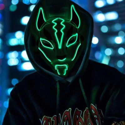 Fox Full Face Neon Mask