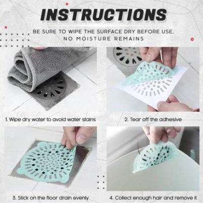 Disposable Filter Floor Drain Sticker