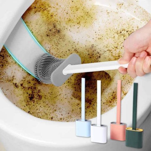 Bathroom Toilet Cleaning Brush And Holder Set - Image 3