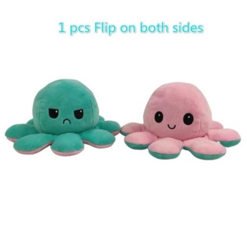 Multicolored Reversible Octopus Plush Toy - Image 2