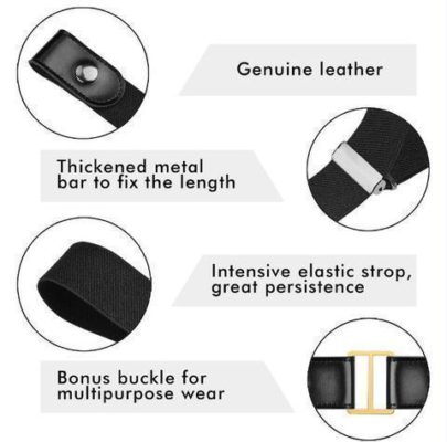 Buckle-free Invisible Elastic Waist Belts