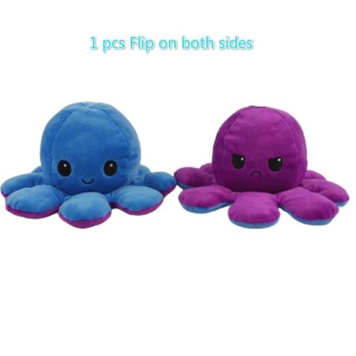 Multicolored Reversible Octopus Plush Toy - Image 8