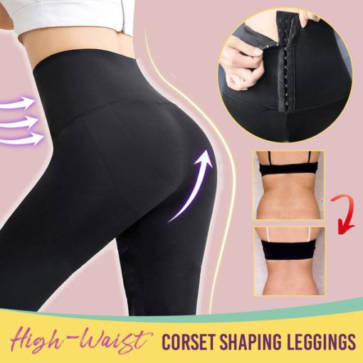 High-Waist Corset Shaping Leggings - Image 2