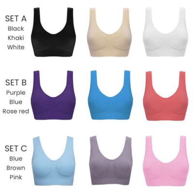 Wireless Pushup bra (Set of 3),ultimate wireless push up bra,push up bra no underwire,push up bra without wire,wire free push up bra