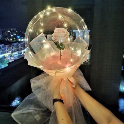 Led Balloon Rose Bouquet,rose balloon,rose in balloon,balloon roses bouquet,balloon with rose inside