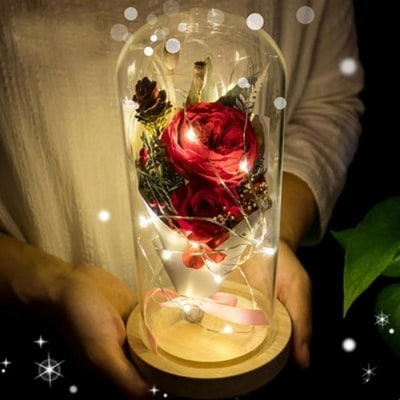 Enchanted Rose Flower Lamp,lamp,Flower Lamp,Enchanted Rose,Rose