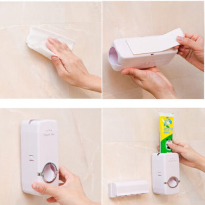 Toothpaste Dispenser,Hands-Free Toothpaste Dispenser,Hands-Free,Toothpaste,Brush Holder Set