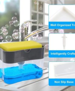 Soap Dispenser,Sponge Rack,Hot 2 in 1 Sponge Rack Soap Dispenser