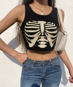 Skeleton Crop Top,Skeleton Crop,Crop Top