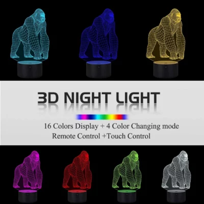 Gorilla Lamp,3D Illusion LED