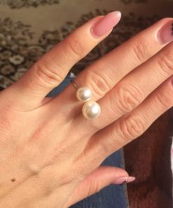 Double Pearl Ring,Pearl Ring,Pearl Ring for Women,Ring for Women