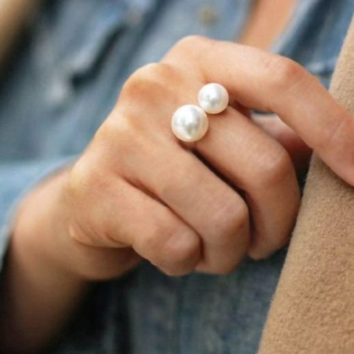 Double Pearl Ring,Pearl Ring,Pearl Ring for Women,Ring for Women