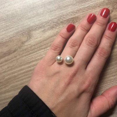 Double Pearl Ring,Pearl Ring,Pearl Ring for Women,Ring for Women