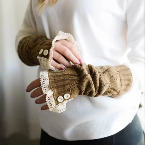 Knitted Fingerless Gloves,Fingerless Gloves