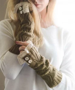 Knitted Fingerless Gloves,Fingerless Gloves