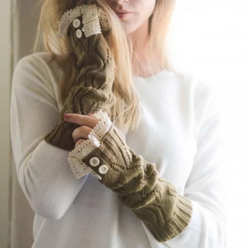 Knitted Fingerless Gloves,Fingerless Gloves