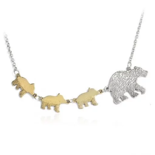 Bear Necklace,Mother Bear Necklace,Mother Bear