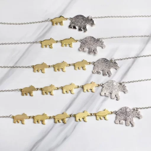 Bear Necklace,Mother Bear Necklace,Mother Bear