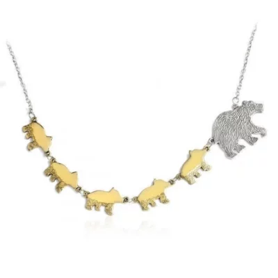 Bear Necklace,Mother Bear Necklace,Mother Bear