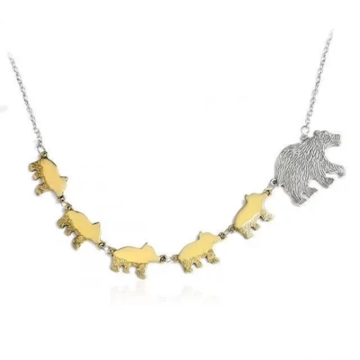 Bear Necklace,Mother Bear Necklace,Mother Bear