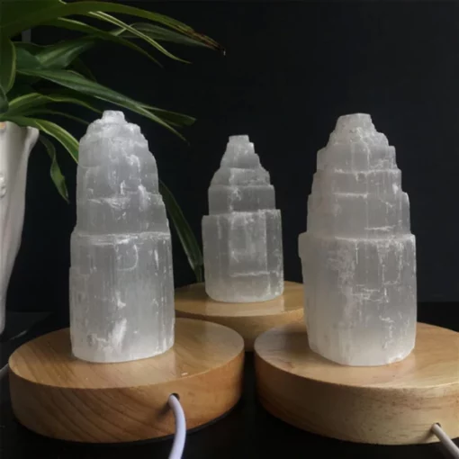 Selenite Lamp,Crystal Tower,Lamp For Bedroom