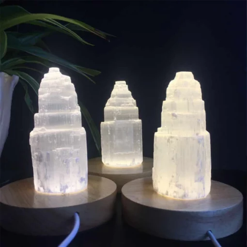 Selenite Lamp,Crystal Tower,Lamp For Bedroom