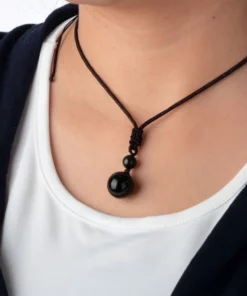 Obsidian Necklace,Crystal For Women