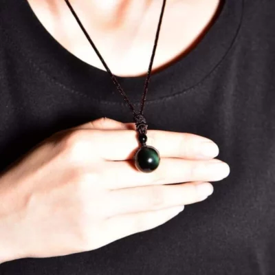 Obsidian Necklace,Crystal For Women