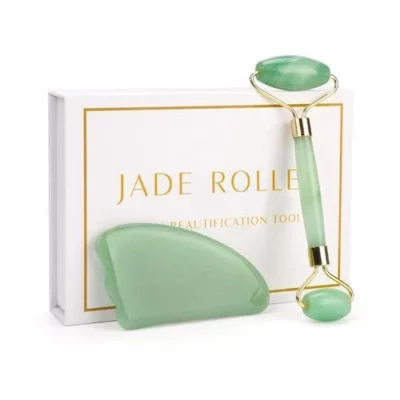 Real Jade Facial Roller and Gua Sha Set,Jade Facial Roller,Gua Sha Set