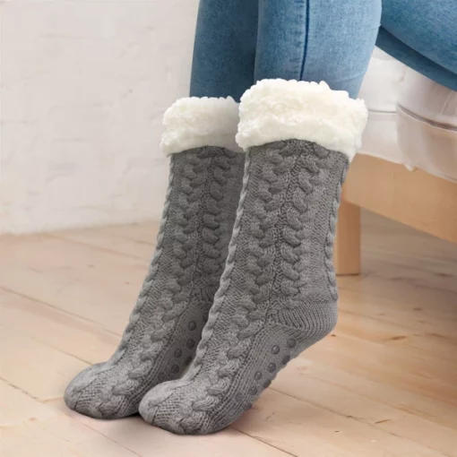 Sherpa Lined Slipper Socks,Lined Slipper Socks,Slipper Socks,Sherpa Lined Slipper,Sherpa Lined