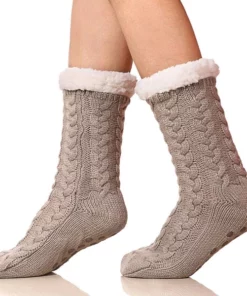 Sherpa Lined Slipper Socks,Lined Slipper Socks,Slipper Socks,Sherpa Lined Slipper,Sherpa Lined