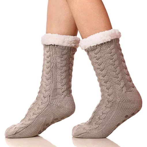 Sherpa Lined Slipper Socks,Lined Slipper Socks,Slipper Socks,Sherpa Lined Slipper,Sherpa Lined