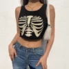 Skeleton Crop Top,Skeleton Crop,Crop Top