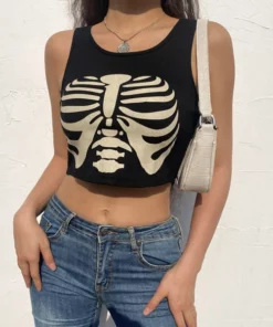 Skeleton Crop Top,Skeleton Crop,Crop Top