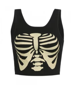 Skeleton Crop Top,Skeleton Crop,Crop Top