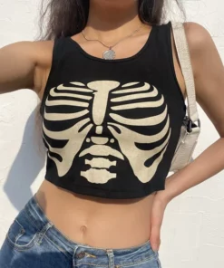 Skeleton Crop Top,Skeleton Crop,Crop Top