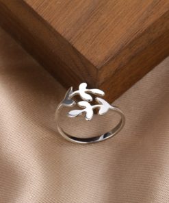 Leaf Ring,Olive Branch,Adjustable Olive Branch Leaf Ring