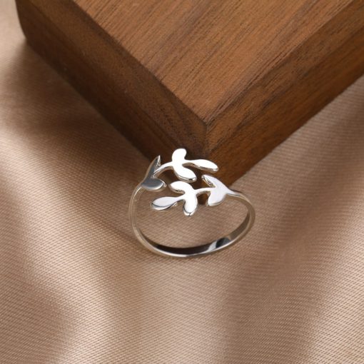 Leaf Ring,Olive Branch,Adjustable Olive Branch Leaf Ring