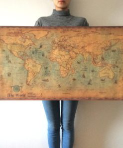 Nautical World Map,World Map Poster,Map Poster,Vintage Nautical,Vintage Nautical World Map Poster