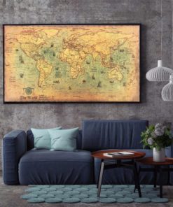 Nautical World Map,World Map Poster,Map Poster,Vintage Nautical,Vintage Nautical World Map Poster