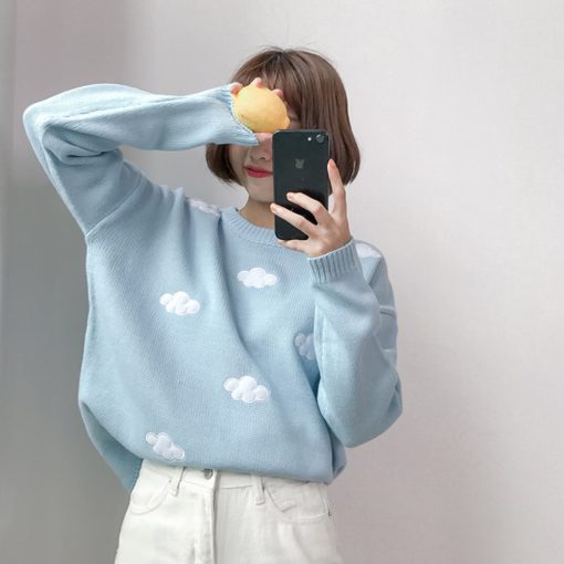 Cloud Sweater,Knitted Cloud,Unisex Knitted Cloud Sweater