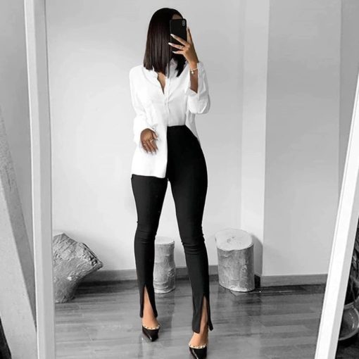 Front Slit Leggings,Slit Leggings