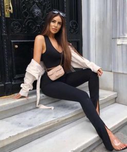 Front Slit Leggings,Slit Leggings