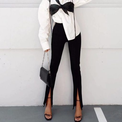 Front Slit Leggings,Slit Leggings