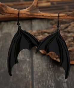 Bat Earrings,Black Bat Earrings,Black Bat