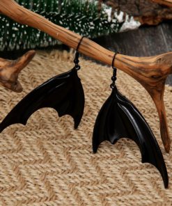 Bat Earrings,Black Bat Earrings,Black Bat