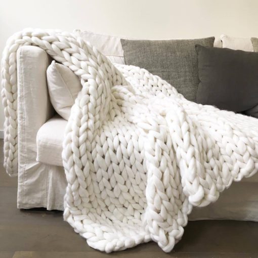 Chunky Knit Blanket,Chunky Knit